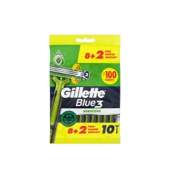 Gillette Blue3 Sensitive Disposable Razors x10