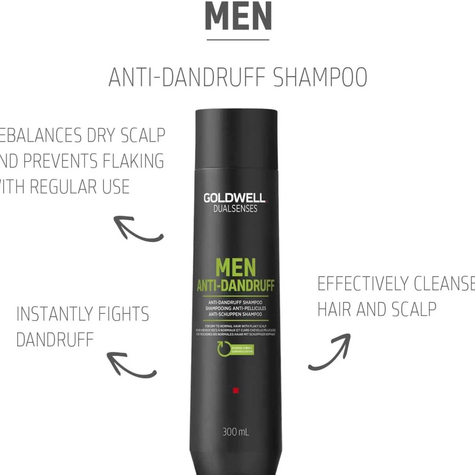 Goldwell Dualsenses Men Anti-Dandruff Shampoo 300ml (10.14floz)