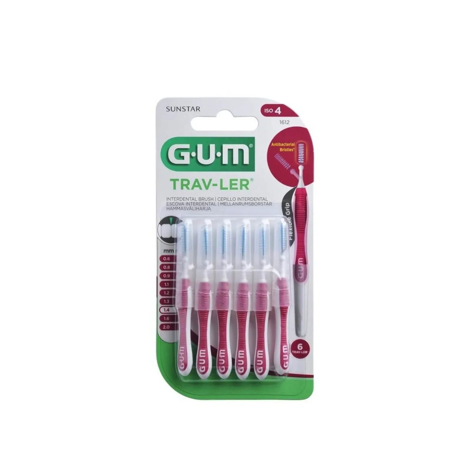 GUM Trav-Ler Interdental Brush ISO 4 x6