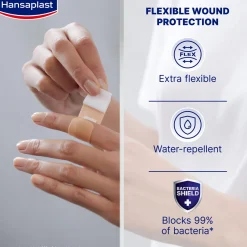 Hansaplast Elastic Extra Flexible Water Resistant Plasters x10