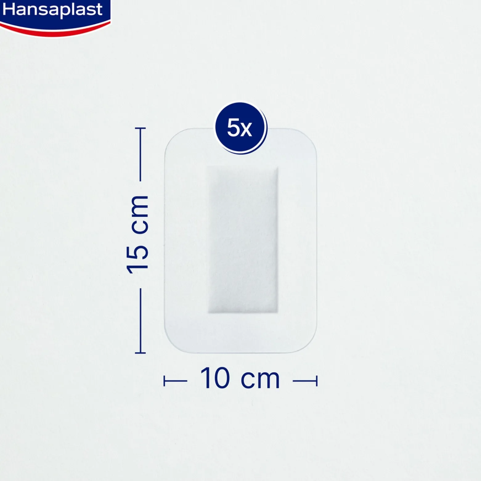 Hansaplast Med+ Aqua Protect 3XL Sterile Waterproof Wound Plasters x5