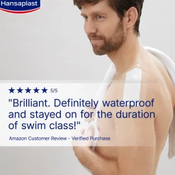 Hansaplast Med+ Aqua Protect 3XL Sterile Waterproof Wound Plasters x5