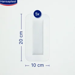 Hansaplast Med+ Aqua Protect 4XL Sterile Waterproof Wound Plasters x5