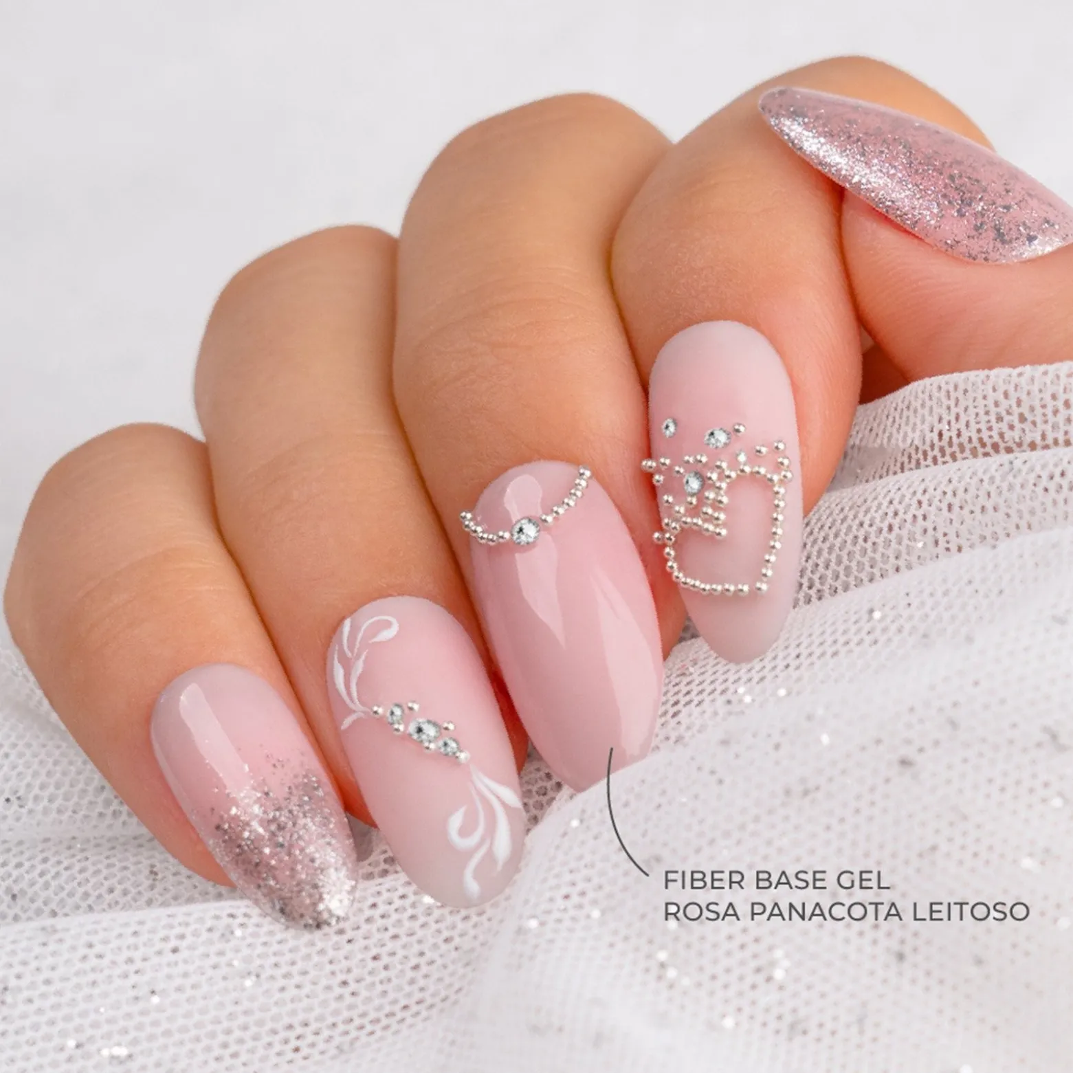 INOCOS Fiber Base Gel Milky Panacota Pink 15ml (0.50floz)