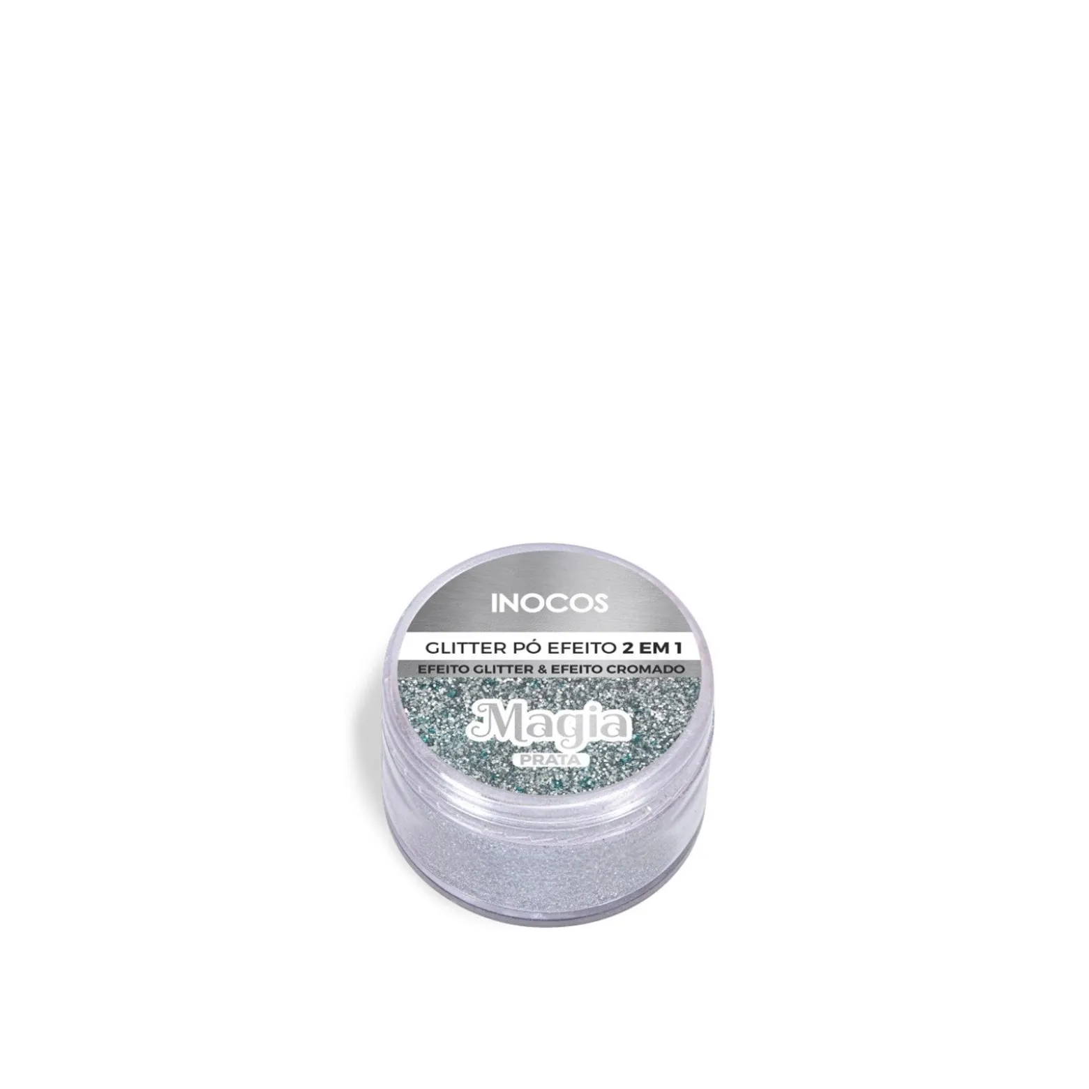 INOCOS 2-In-1 Glitter Powder Effect Magic Silver 3g (0.10oz)