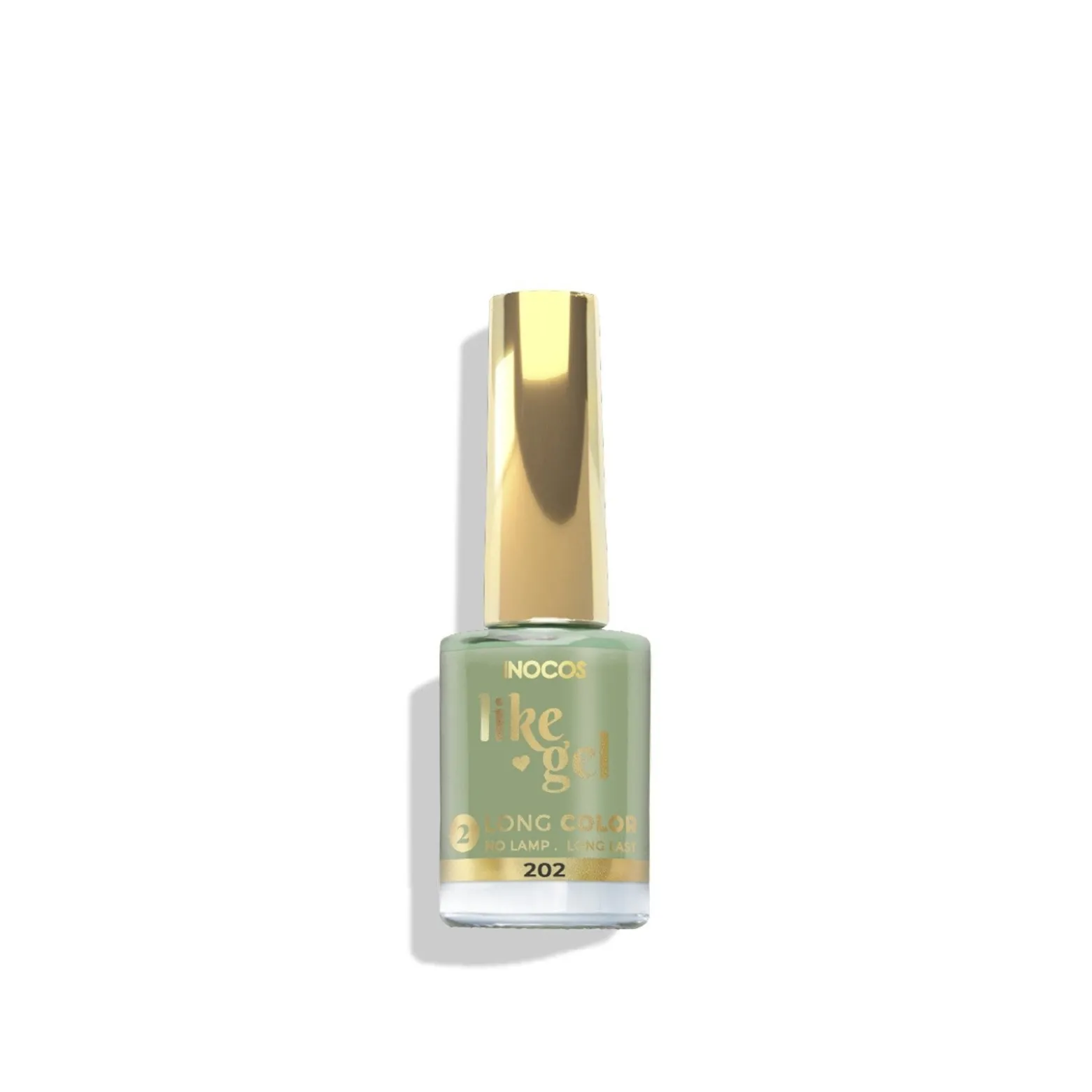 INOCOS Like Gel 2 Long Color Nail Polish 202 Matcha Green 11ml (0.37floz)