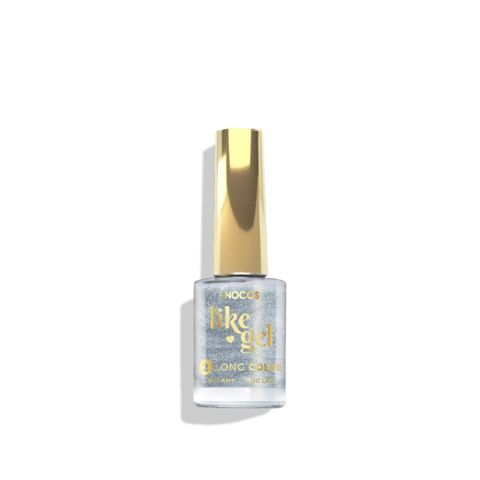 INOCOS Like Gel 2 Long Color Nail Polish 102 Silver Chrome 11ml (0.37floz)