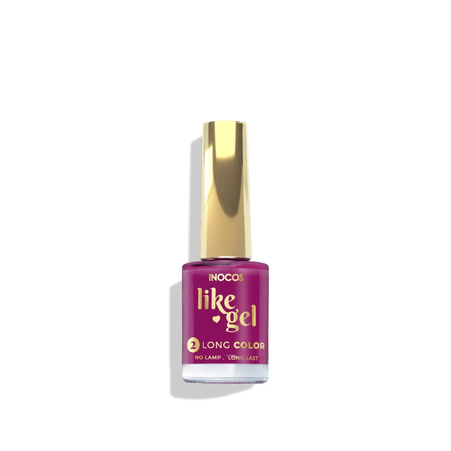 INOCOS Like Gel 2 Long Color Nail Polish 155 Aubergine Purple 11ml (0.37floz)