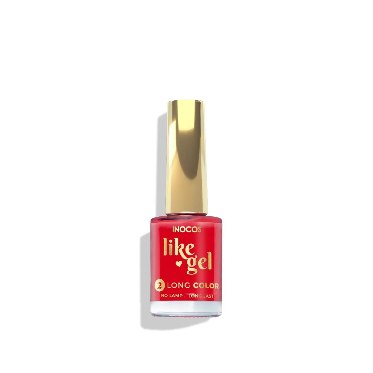 INOCOS Like Gel 2 Long Color Nail Polish 120 Fire Red 11ml (0.37floz)