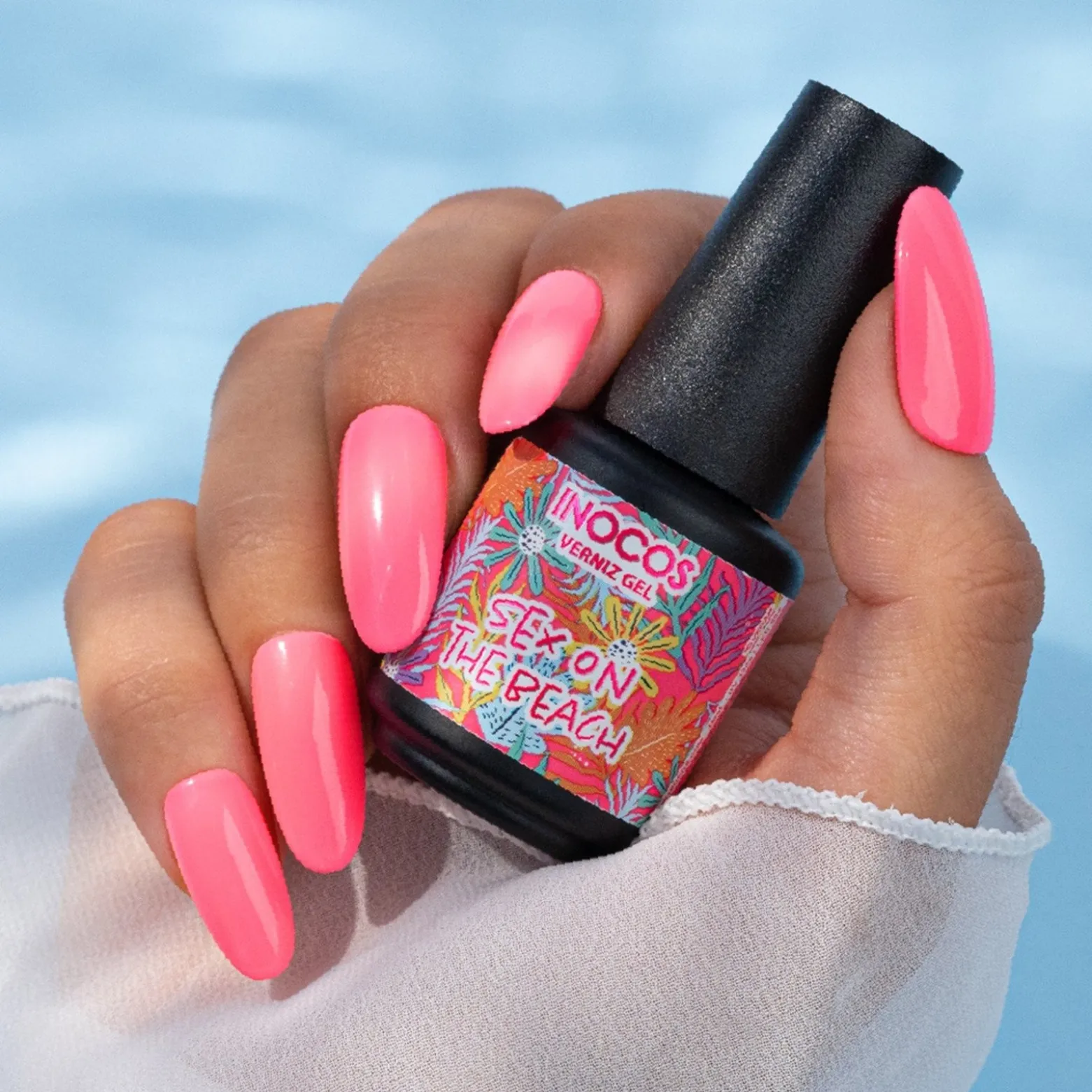 INOCOS Sex On the Beach Gel Polish Pop Art Pink 15ml (0.50floz)