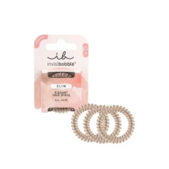 invisibobble Slim Elegant Hair Spiral Bronze and Beads x3
