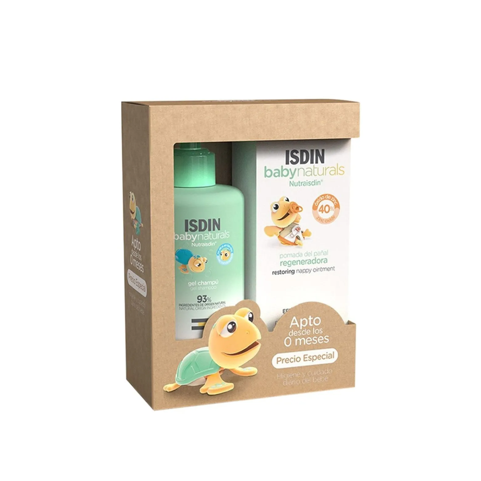ISDIN Baby Naturals Gel Shampoo 200ml + Zn40 Restoring Ointment 100ml