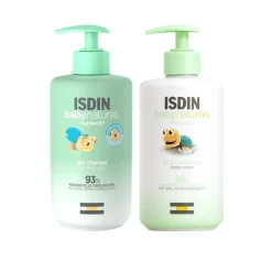 ISDIN Baby Naturals Gel Shampoo 400ml + Body Lotion 400ml (13.53floz + 13.53floz)