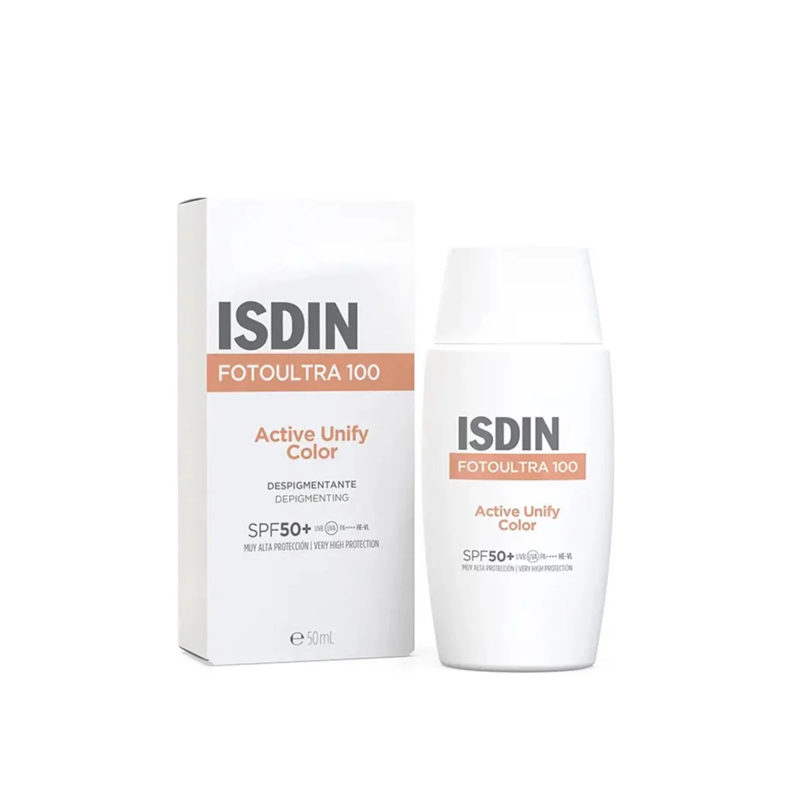 ISDIN FotoUltra 100 Active Unify Color Fusion Fluid SPF50+ Sunscreen 50ml (1.69floz)