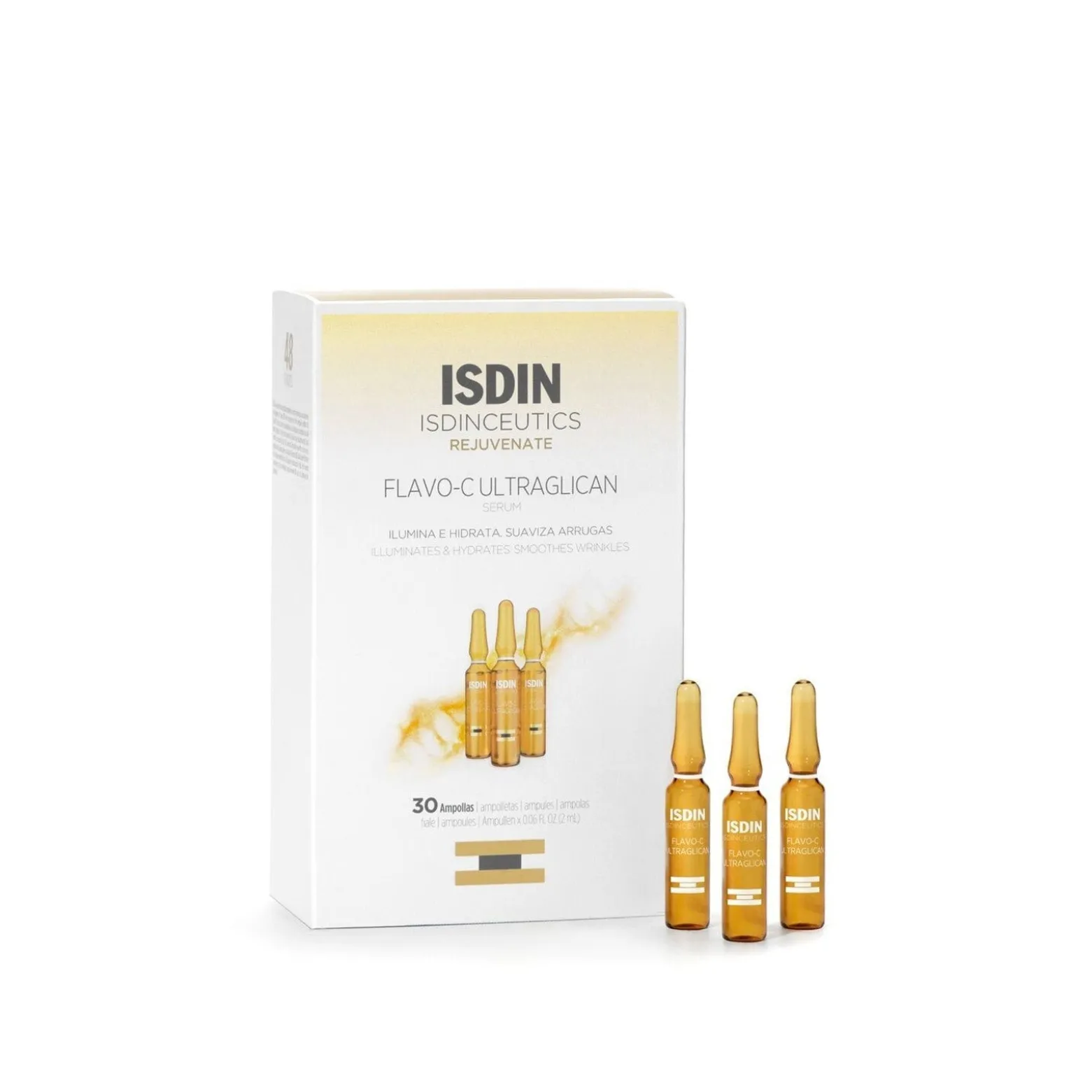 ISDINCEUTICS Flavo-C Ultraglican Antioxidant Ampoules Anti-Aging 30x2ml (30x0.06fl oz)