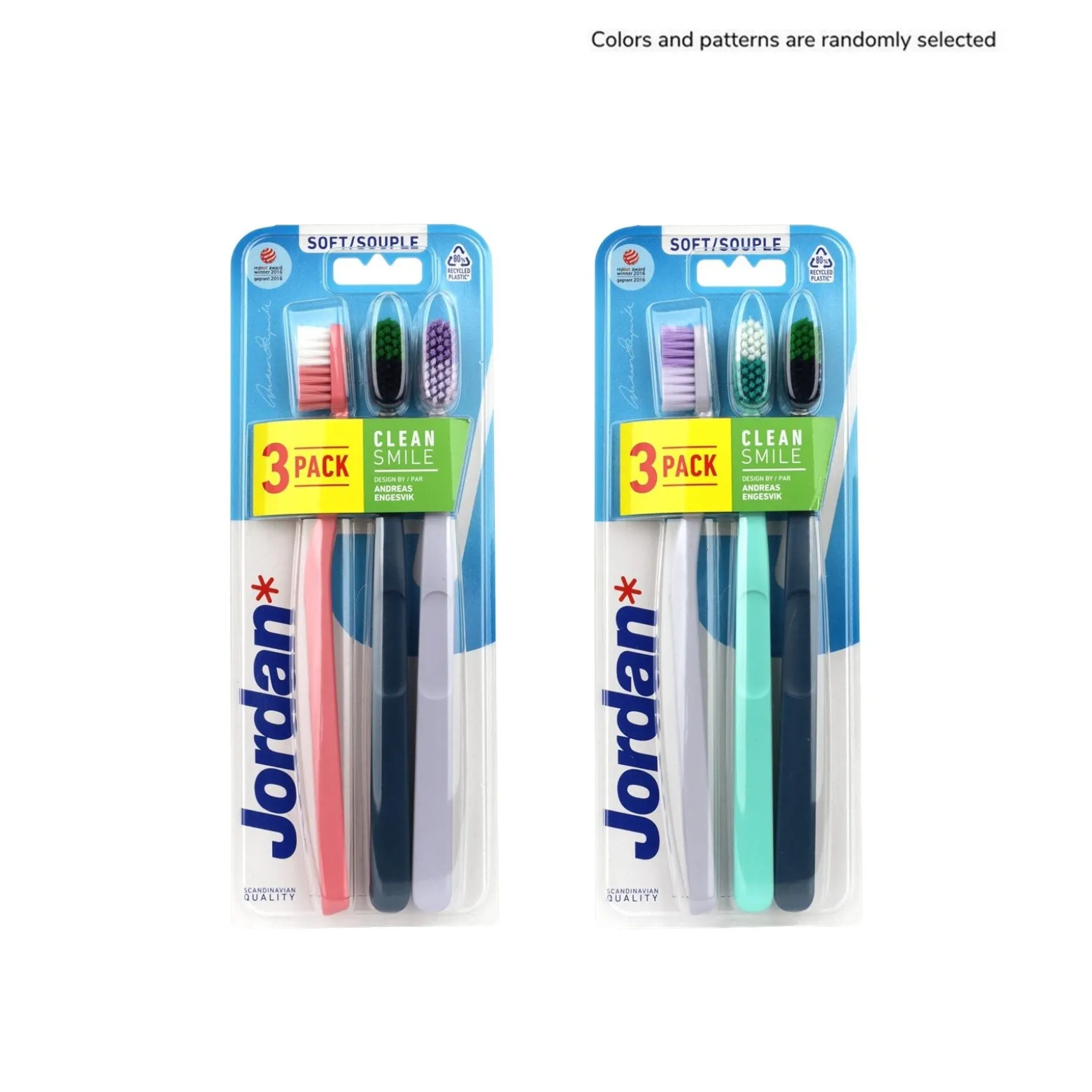 Jordan Clean Smile Soft Toothbrush x3