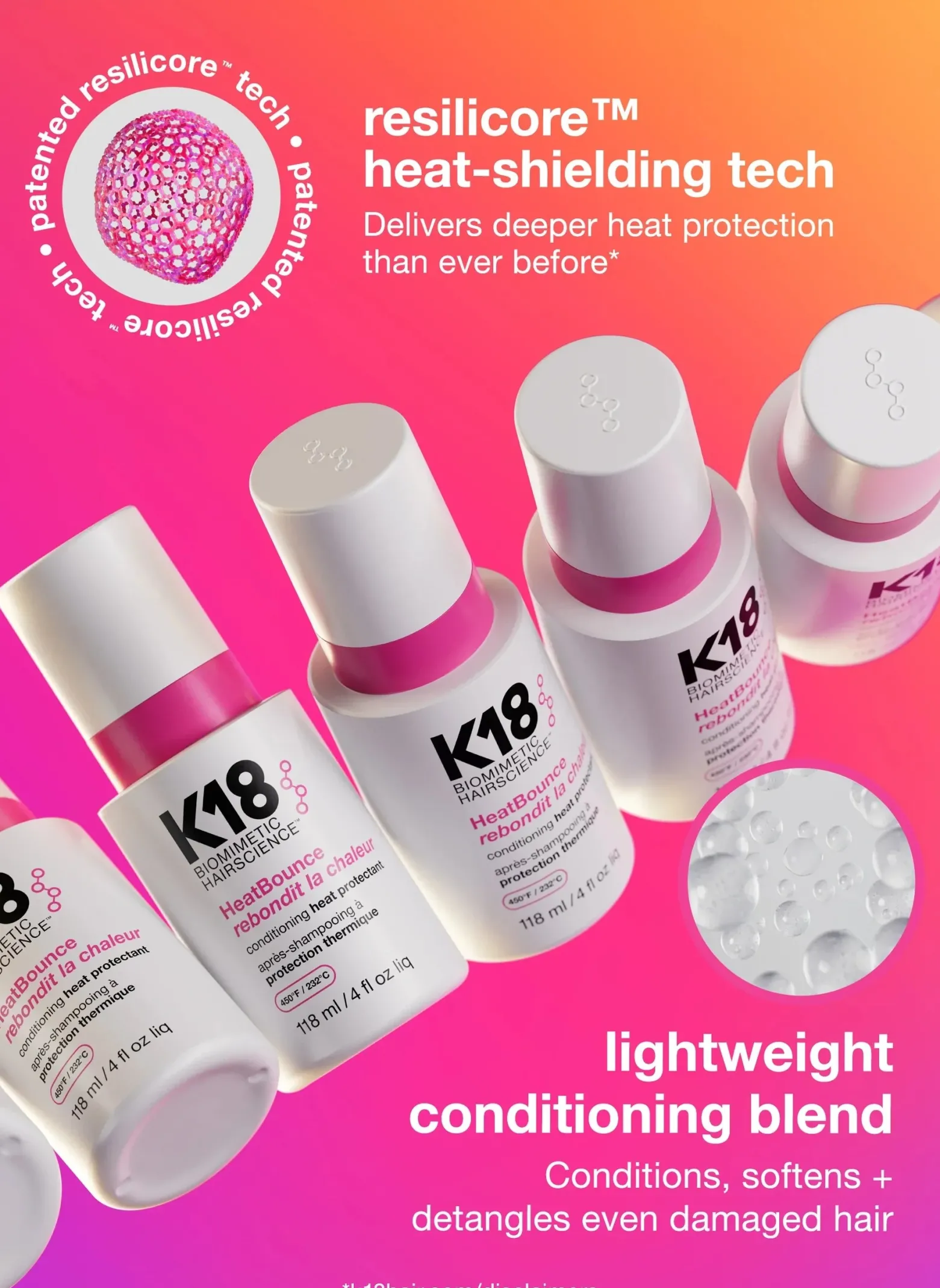 K18 HeatBounce Conditioning Heat Protectant 118ml (4floz)