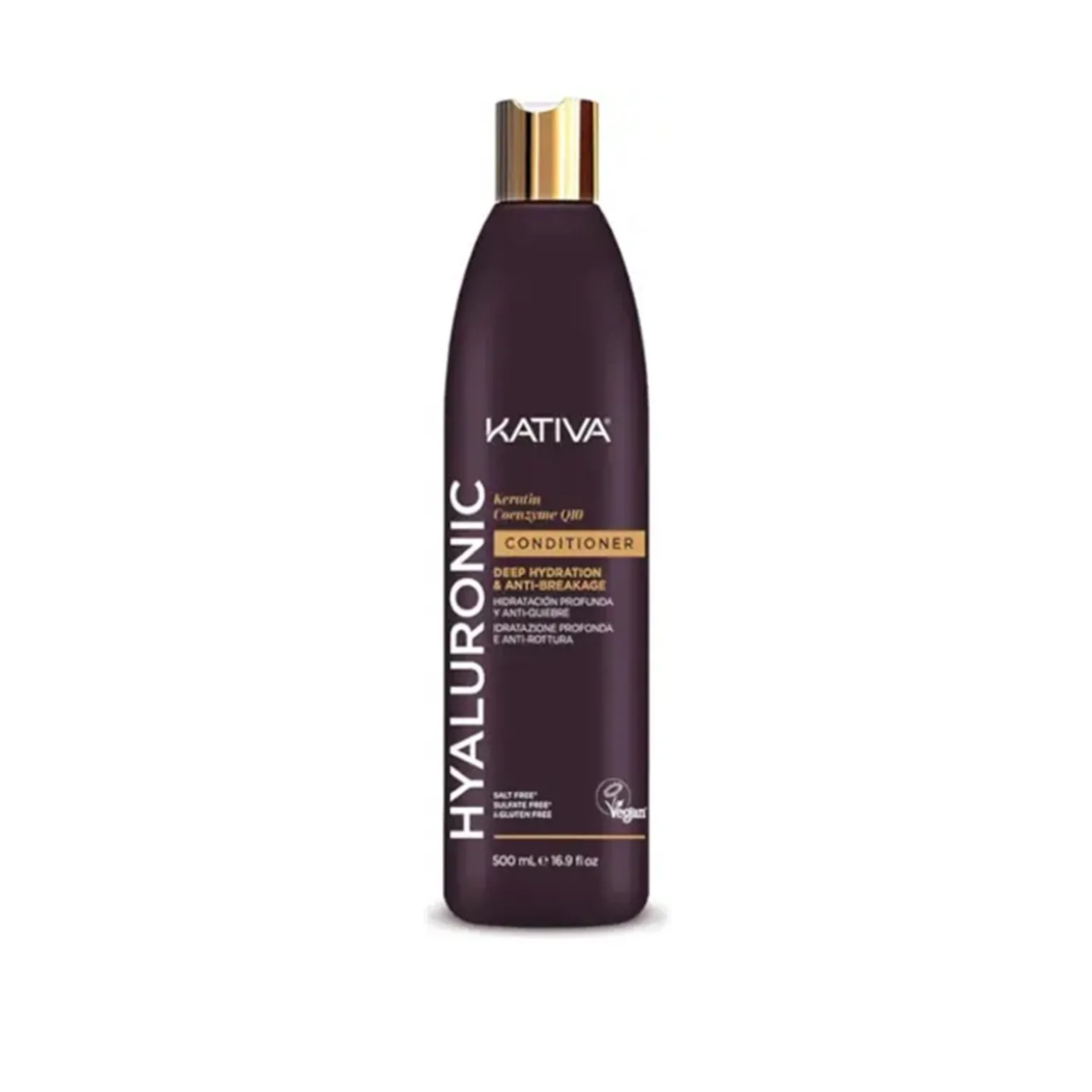 Kativa Hyaluronic Keratin Coenzyme Q10 Deep Hydration & Anti-Breakage Conditioner 500ml (16.9floz)