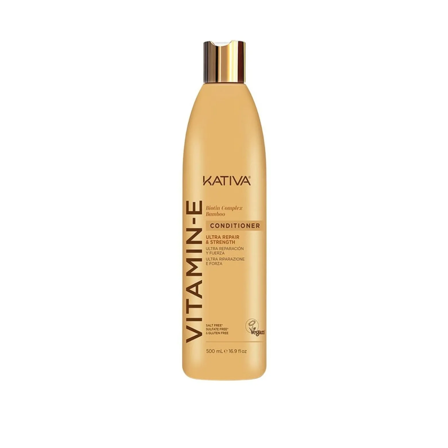 Kativa Vitamin-E Biotin Complex Bamboo Ultra Repair & Strength Conditioner 500ml (16.9floz)