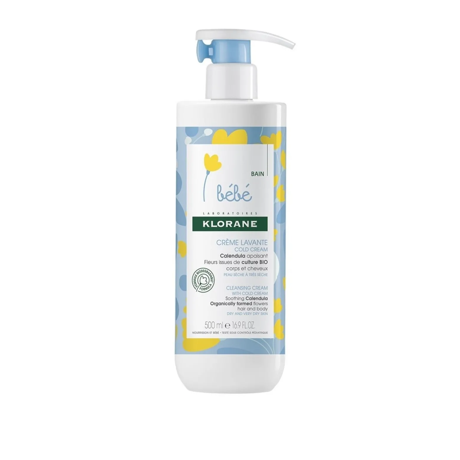 Klorane Baby Cleansing Cream with Cold Cream 500ml (16.91floz)