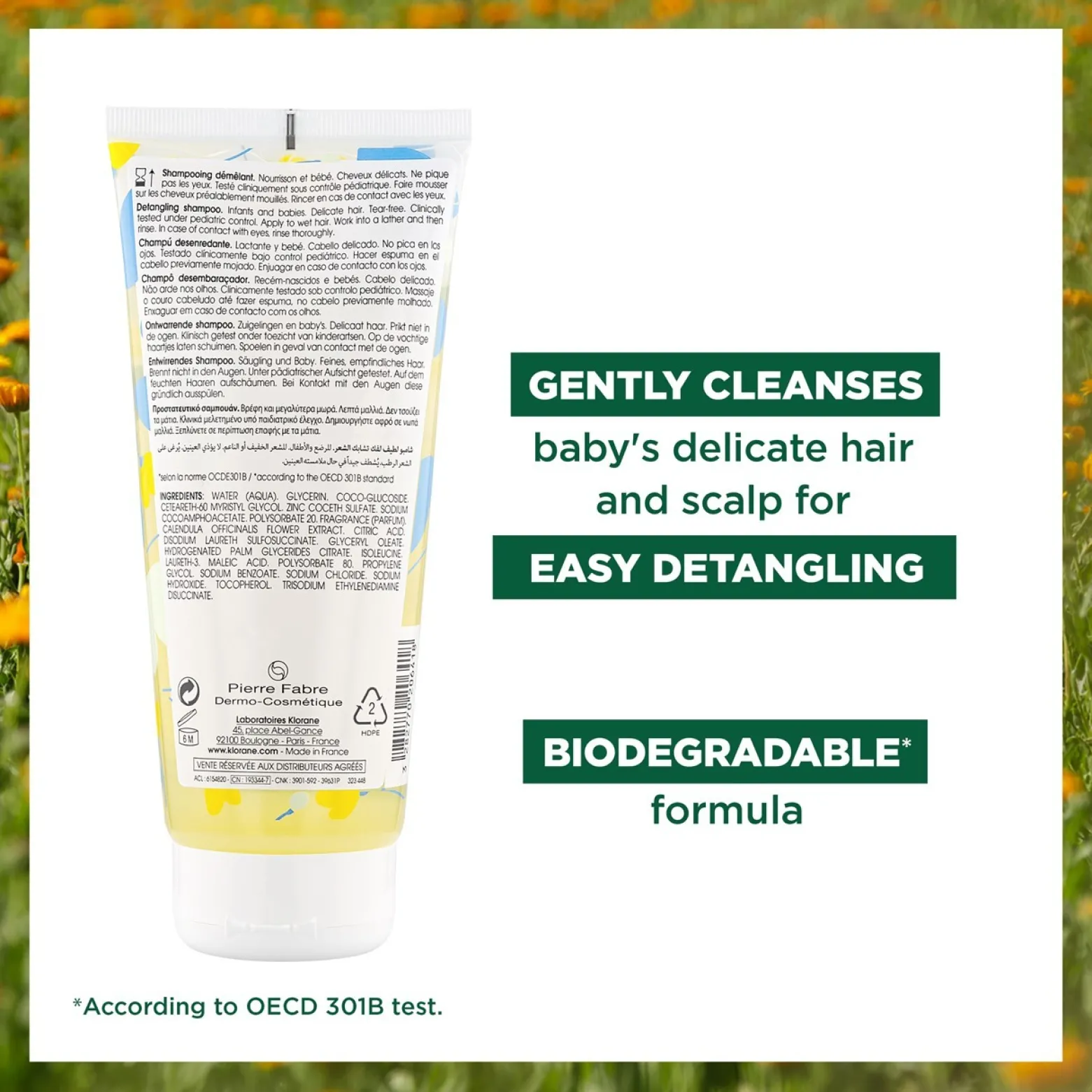 Klorane Baby Detangling Shampoo 200ml (6.76floz)