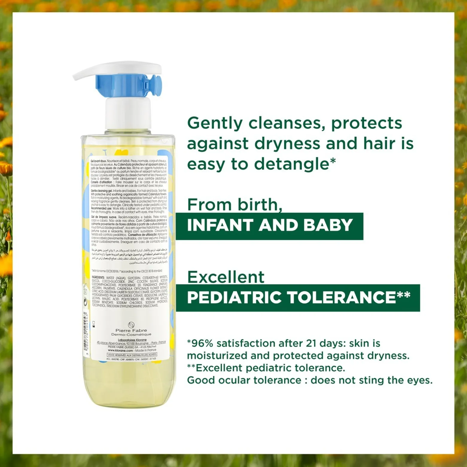 Klorane Baby Gentle Cleansing Gel 500ml (16.91floz)
