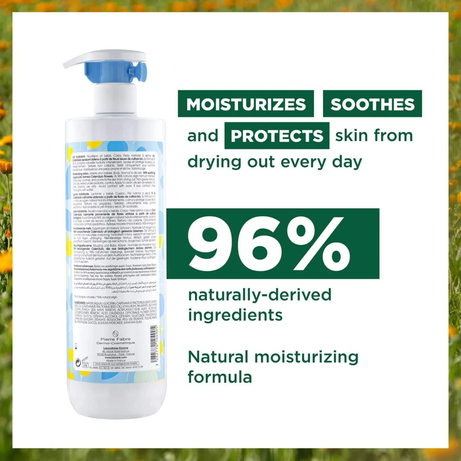 Klorane Baby Moisturizing Lotion 500ml (16.9floz)