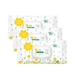 Klorane Baby Water Wipes 3x60