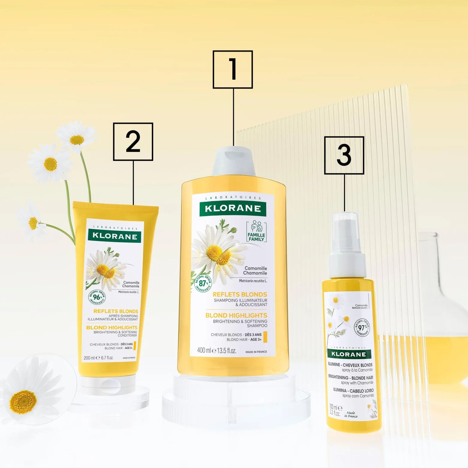 Klorane Blonde Highlights Shampoo with Chamomile 400ml (13.5floz)