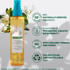 Klorane Polysianes After-Sun Repair Oil with Tamanu and Monoi 150ml (5.07floz)