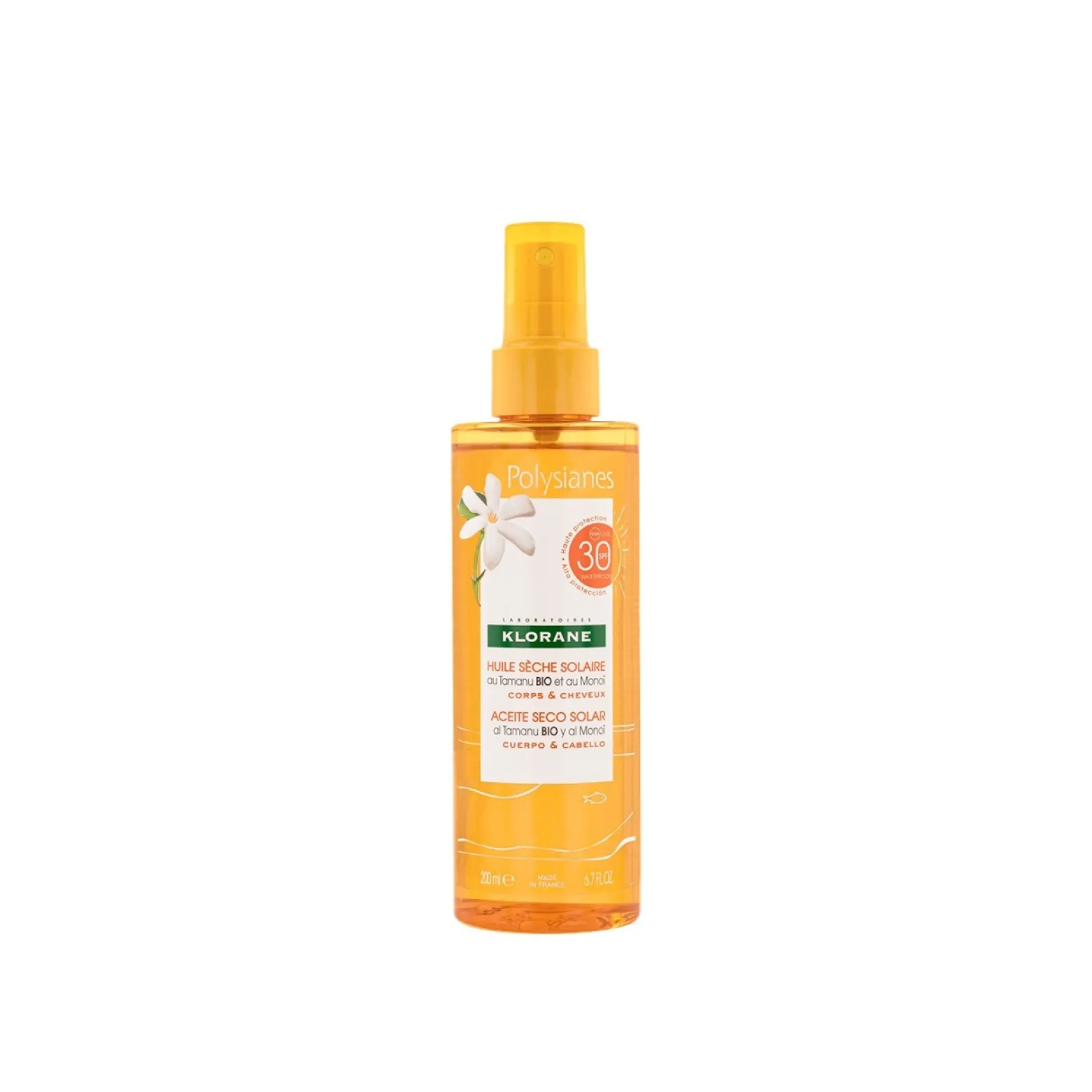 Klorane Polysianes Sun Protection Dry Oil SPF30 200ml (6.76fl oz)