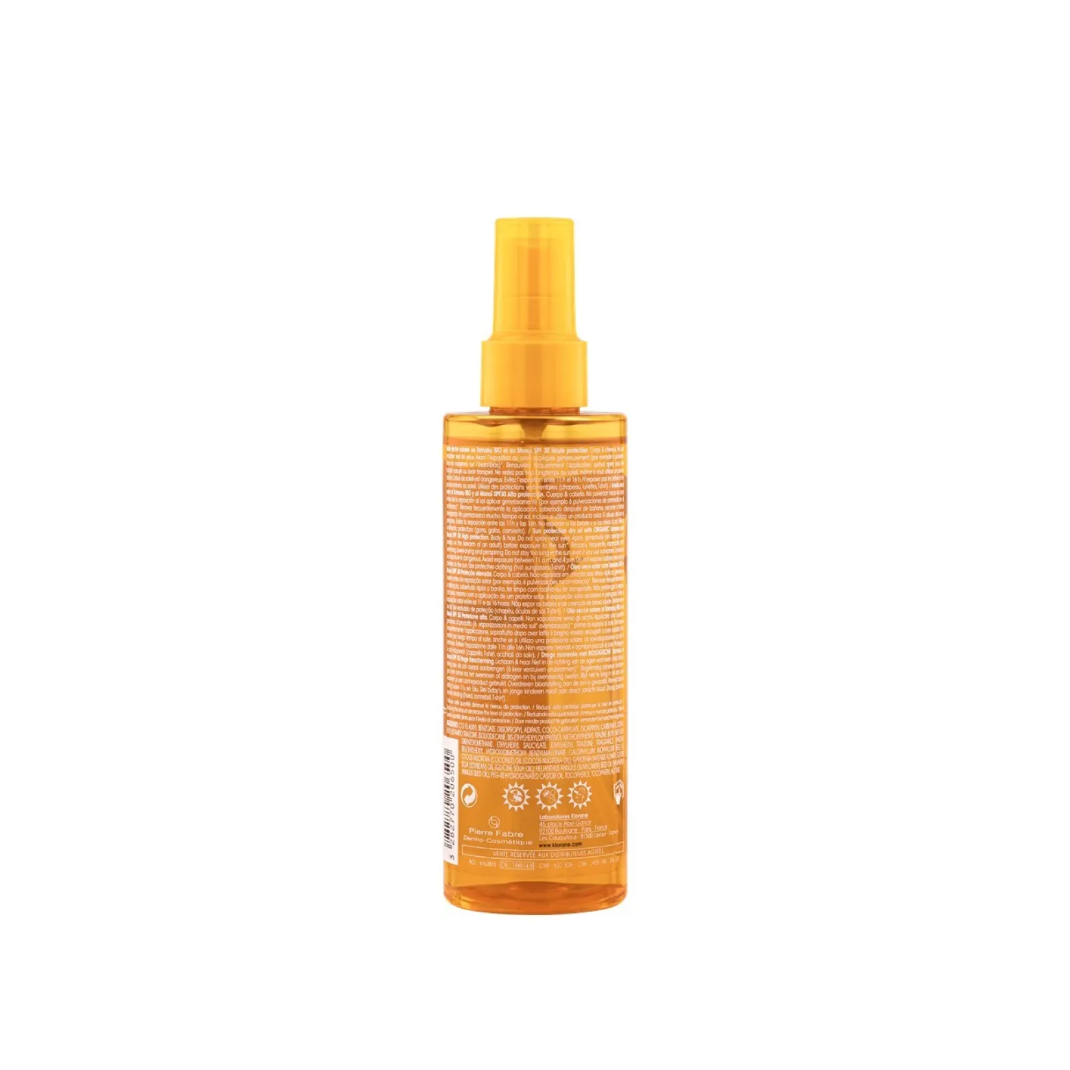 Klorane Polysianes Sun Protection Dry Oil SPF30 200ml (6.76fl oz)