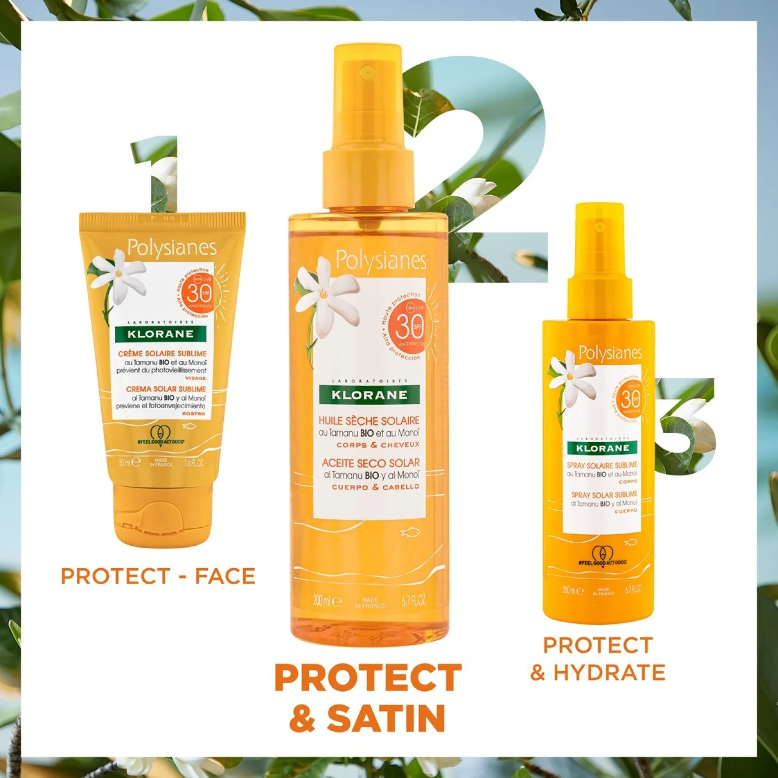 Klorane Polysianes Sun Protection Dry Oil SPF30 200ml (6.76fl oz)