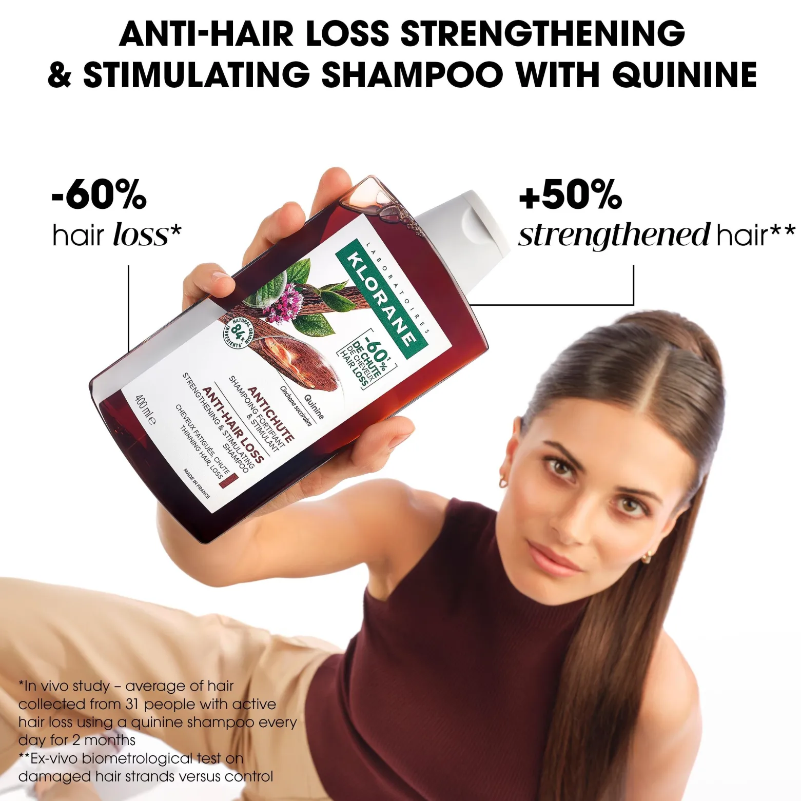 Klorane Strengthening Shampoo for Hair Loss & Thinning 400ml (13.53floz)