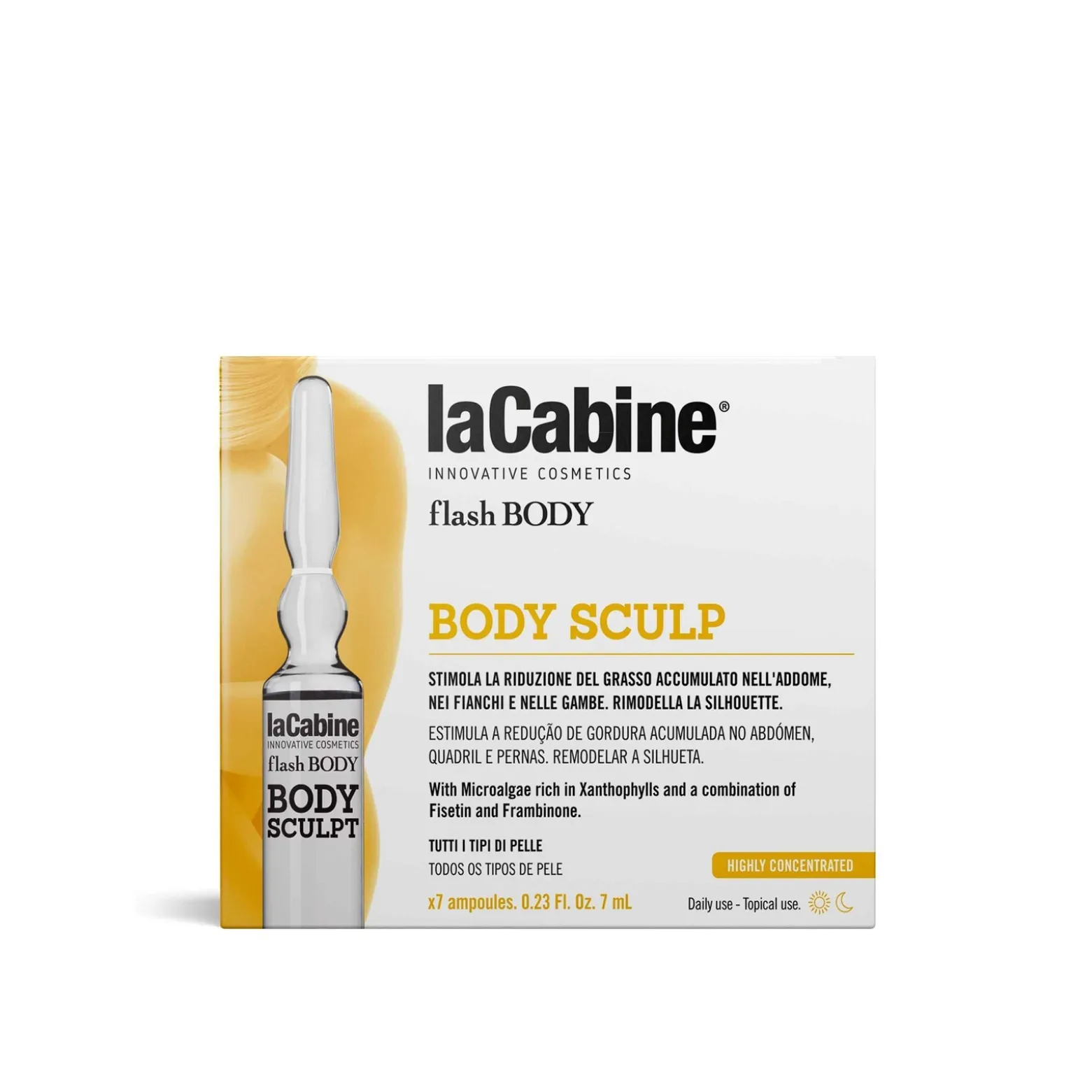 La Cabine Flash Body Body Sculpt Concentrated Ampoules 7x7ml (0.23 fl oz)