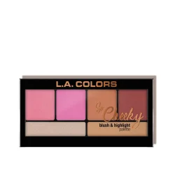 L.A. Colors So Cheeky Blush & Highlight Palette Pink & Playful (0.78oz)