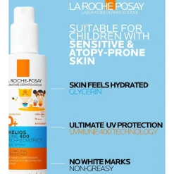 La Roche-Posay Anthelios UVMune 400 Dermo-Pediatrics Invisible Sunscreen Spray SPF50+ 200ml (6.76floz)