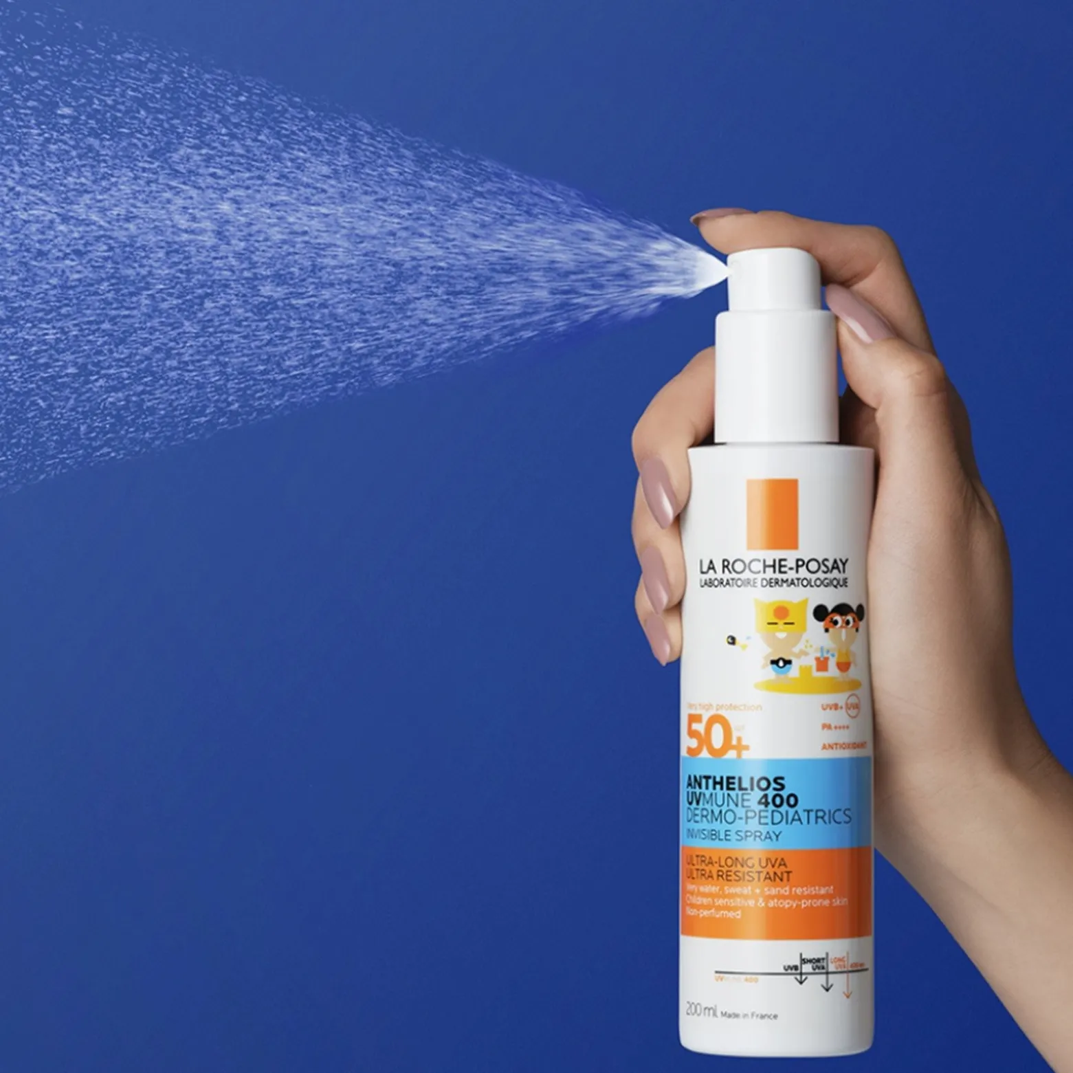 La Roche-Posay Anthelios UVMune 400 Dermo-Pediatrics Invisible Sunscreen Spray SPF50+ 200ml (6.76floz)