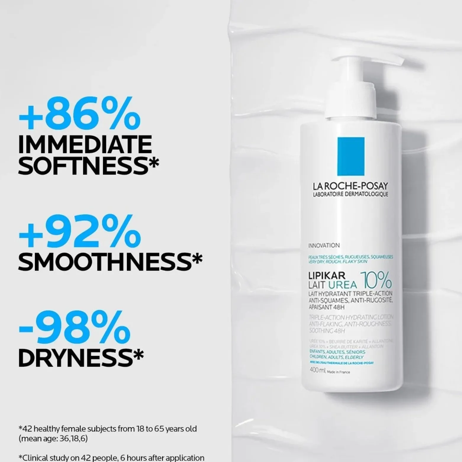 La Roche-Posay Lipikar Lait Urea 10% Triple-Action Hydrating Lotion 400ml (13.53 fl oz)