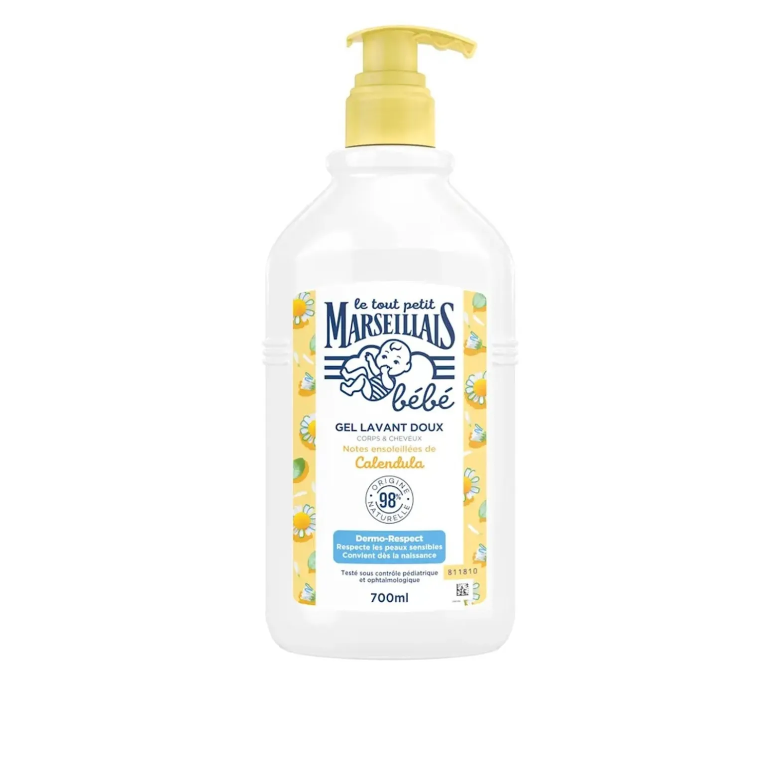 Le Petit Marseillais Baby Body & Hair Calendula Gentle Cleansing Gel 700ml (23.66floz)