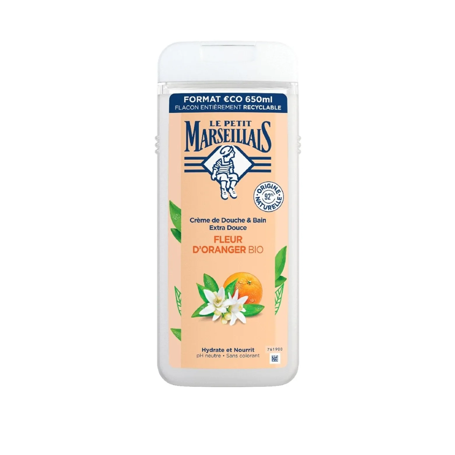 Le Petit Marseillais Extra Gentle Shower Cream with Organic Orange Blossom 650ml (21.97floz)