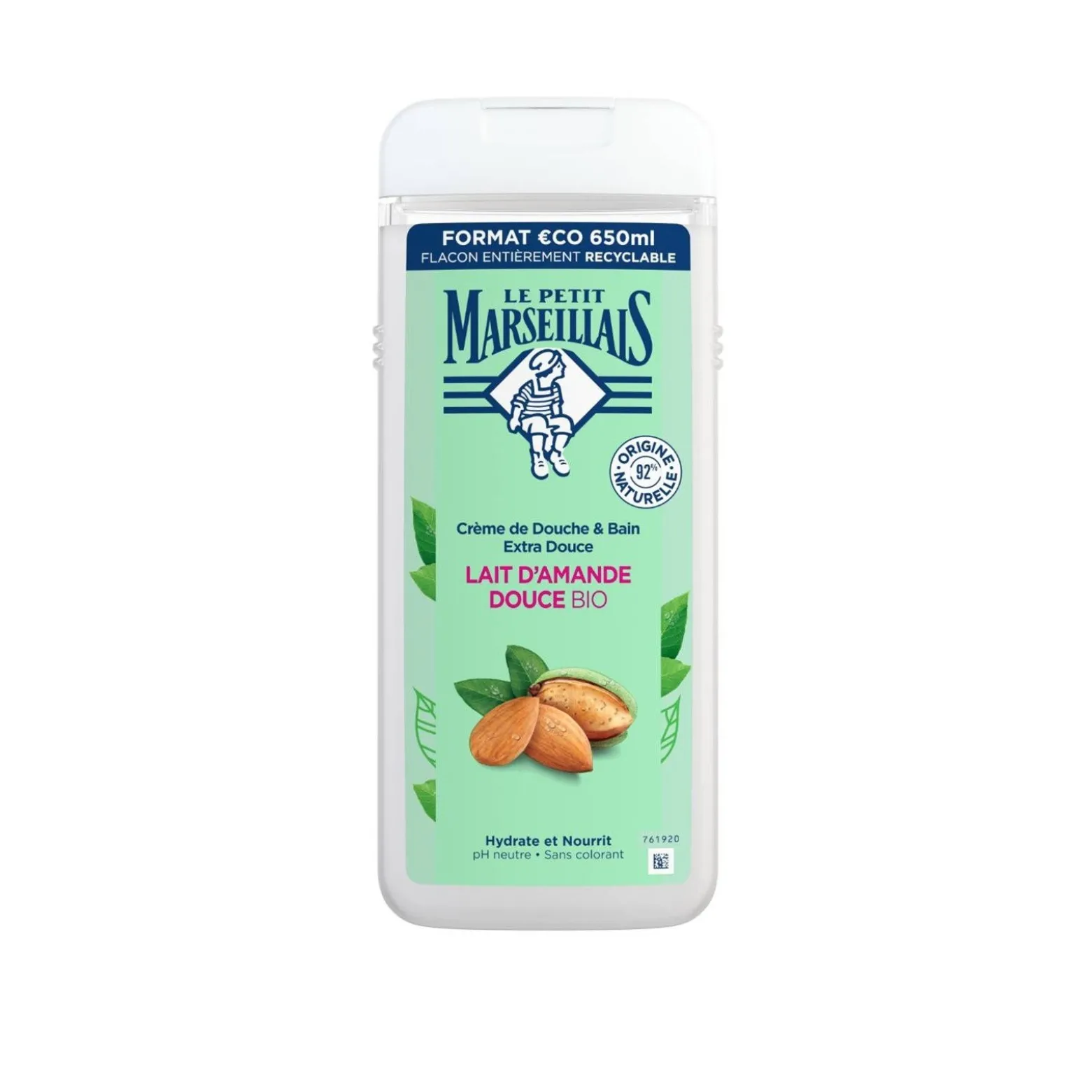 Le Petit Marseillais Extra Gentle Shower Cream with Organic Sweet Almond Milk 650ml (21.97floz)