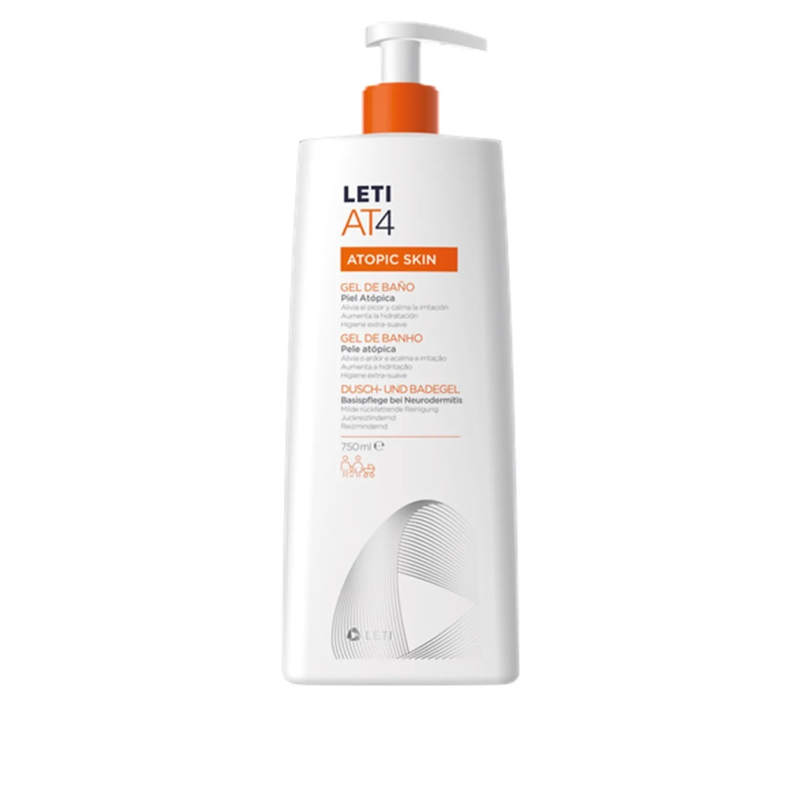 LETI AT4 Atopic Skin Bath Gel 750ml (25.36fl oz)