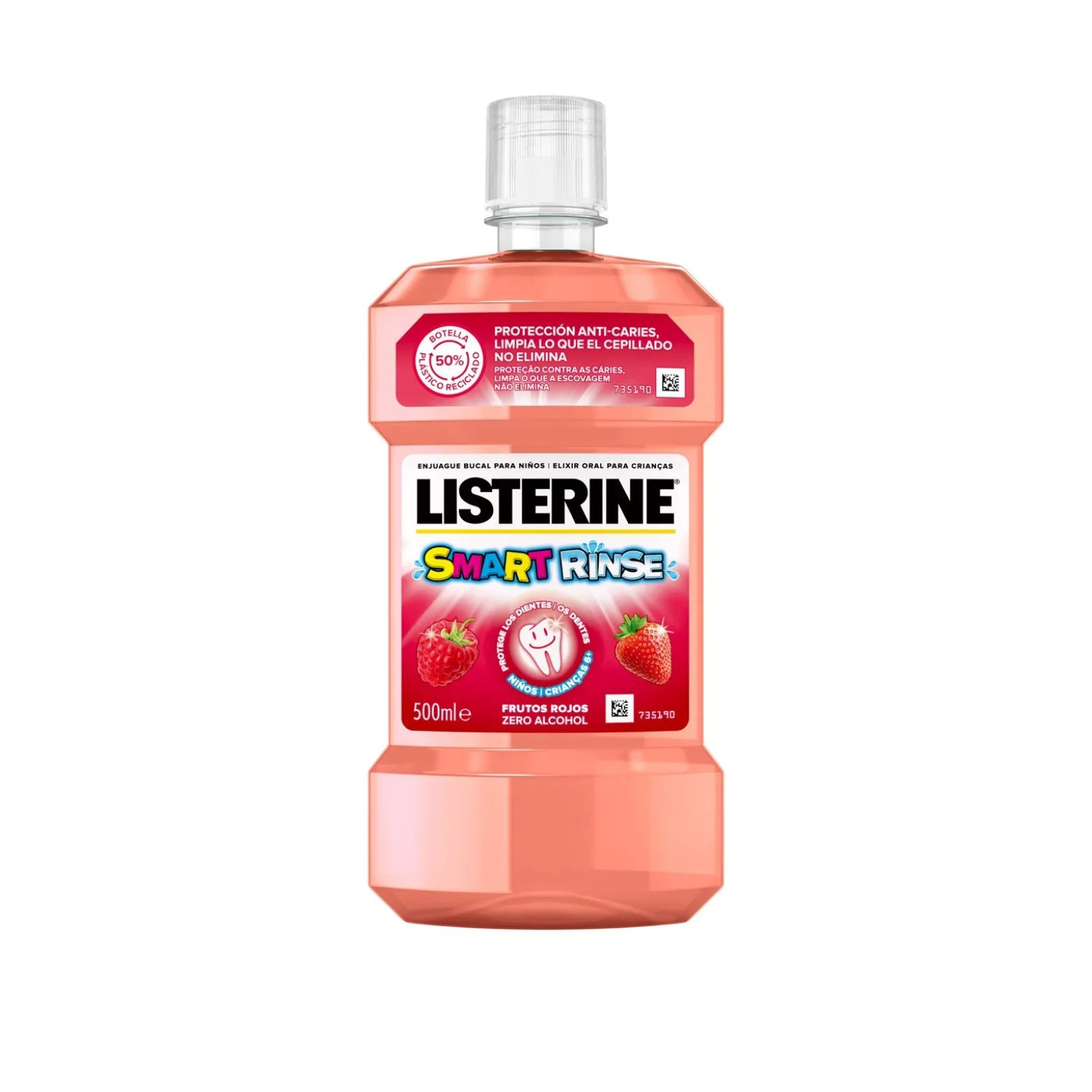 Listerine Smart Rinse Mild Berry Kids Mouthwash 500ml (16.9 fl oz)