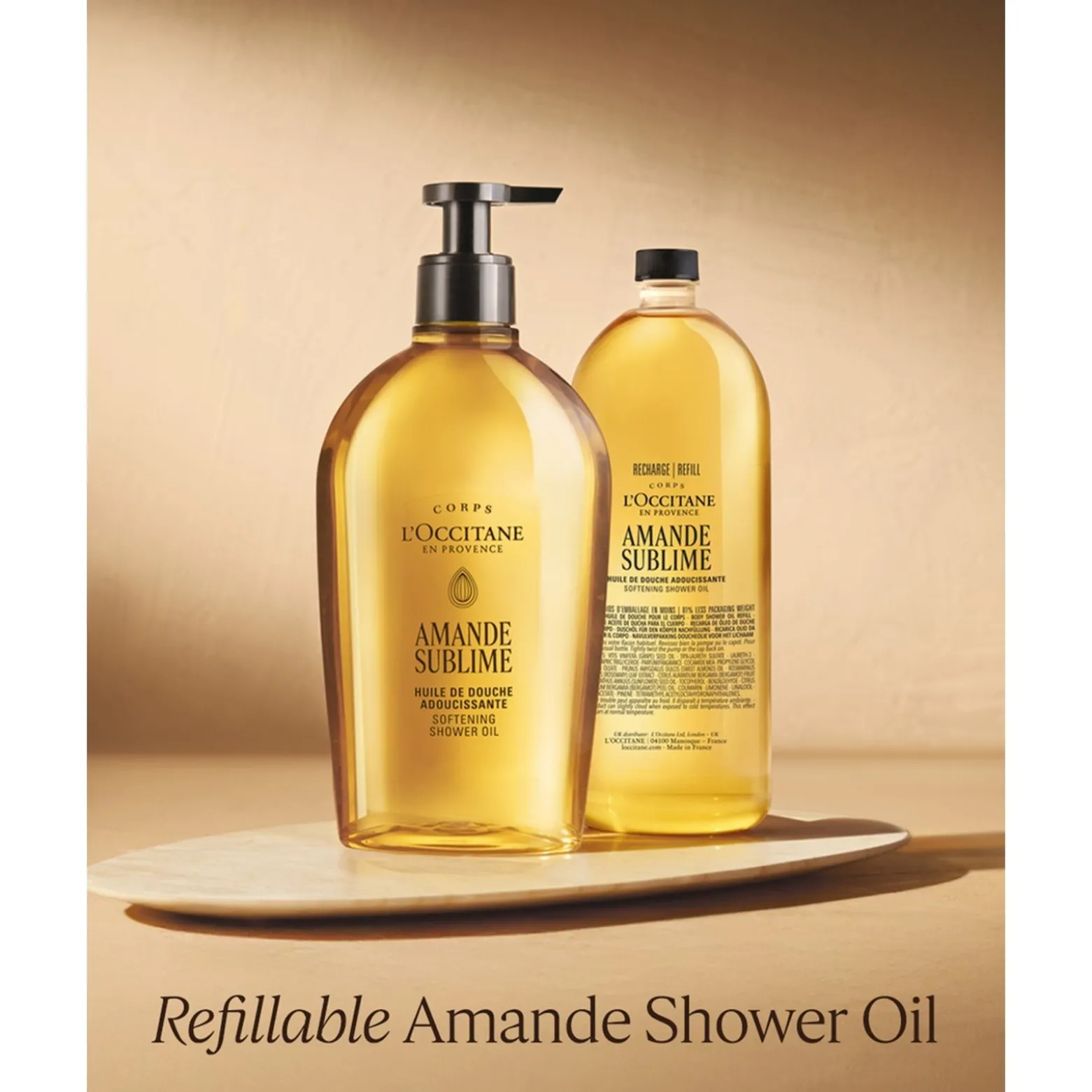 L'Occitane Almond Softening Shower Oil Refill 500ml (16.9floz)