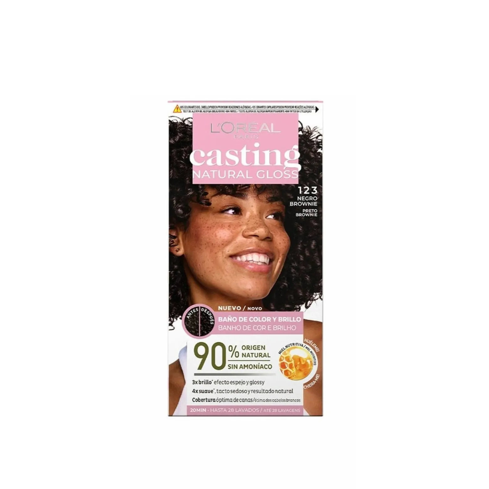 L'Oréal Paris Casting Natural Gloss Semi-Permanent Hair Dye 123 Black Brownie