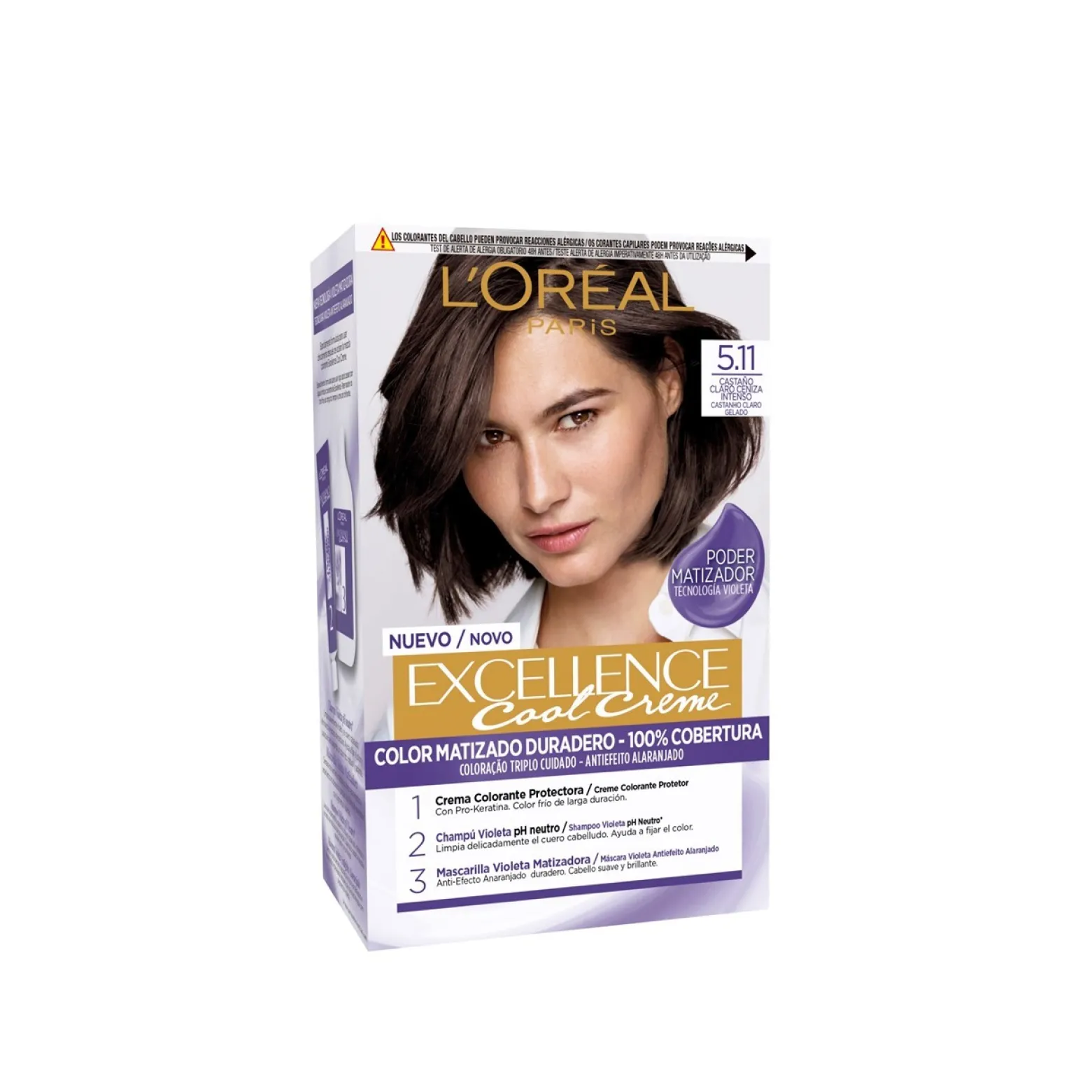 L'Oréal Paris Excellence Cool Creme Hair Dye 5.11 Ash Light Brown