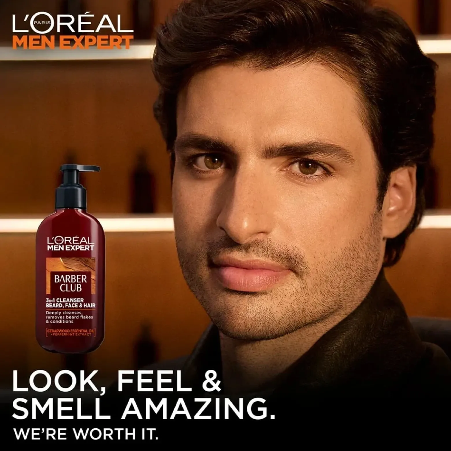 L'Oréal Paris Men Expert Barber Club Beard, Face & Hair Wash 200ml (6.76fl oz)