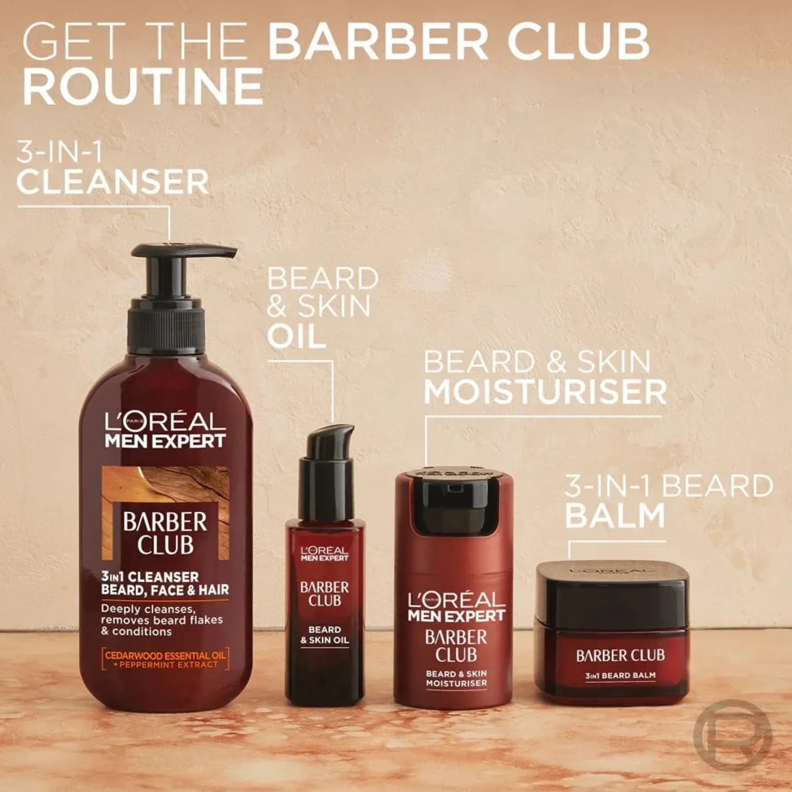 L'Oréal Paris Men Expert Barber Club Beard, Face & Hair Wash 200ml (6.76fl oz)