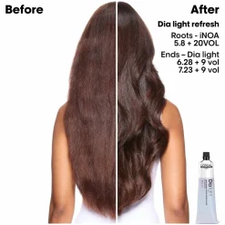 L'Oréal Professionnel Dia Light Hyaluronic Acidic Gloss Color Demi-Permanent Hair Dye Rubilane 8.43 Light Blonde Golden Copper 60ml (2.02floz)